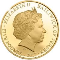 () Монета Остров Джерси 2017 год 5 фунтов ""   UNC