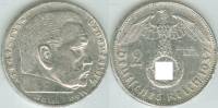 1937A Монета Германия 2 марки Пауль Гинденбург  Серебро Ag 900  XF