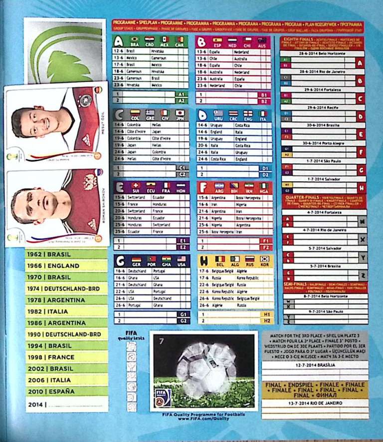 Альбом Для наклеек FIFA World Cup Brasil новый пустой 2014 Panini . Мягкая обл. 70 с. С цв илл