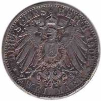 () Монета Германия (Империя) 1902 год   ""   Серебро (Ag)  F