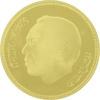 () Монета Марокко 1976 год 500  &quot;&quot;    AU