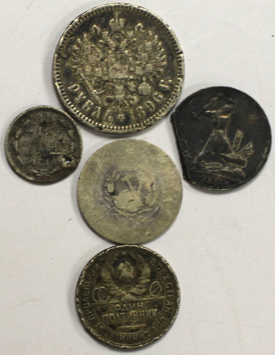 Монеты Российская Империя, 5 шт, СССР