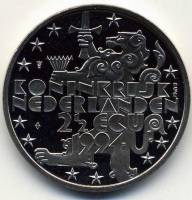 (№1994) Монета Нидерланды 1994 год 2frac12; Ecu (32-го президента США Франклина Рузвельта)