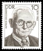 (1989-005) Марка Германия (ГДР) "Альфред Олснер"    Деятели Рабочего движения II Θ