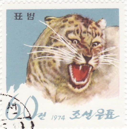(1974-041) Марка Северная Корея &quot;Леопард&quot;   Зоопарк Пхеньяна III Θ