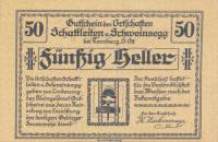 (№1920) Банкнота Австрия 1920 год "50 Heller"