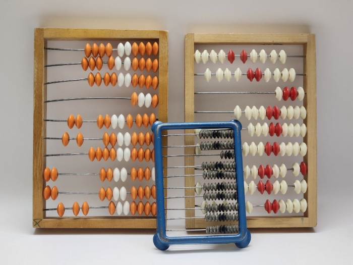 Счеты 3 штуки детские СССР дерево металл