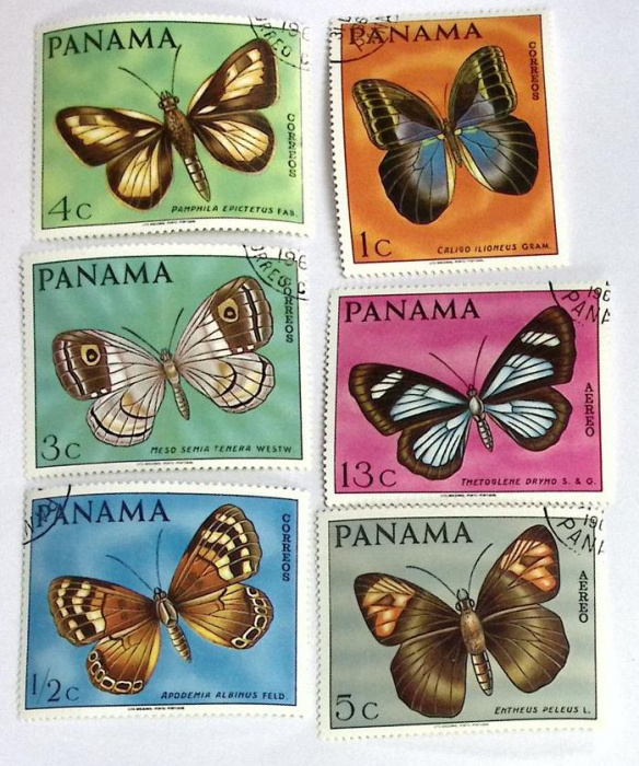 (--)Набор марок Панама &quot;6 шт.&quot;  Гашёные  , III Θ