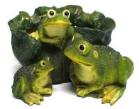 Кашпо "Лягушки", полистоун, СССР (сост. на фото)