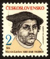(1983-004) Марка Чехословакия "М. Лютер"    Личности III O