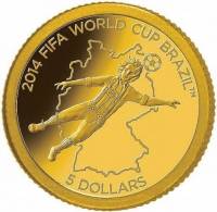() Монета Соломоновы Острова 2012 год 5  ""   Биметалл (Платина - Золото)  UNC