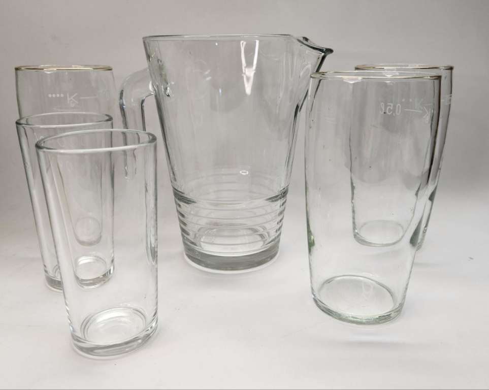  Кувшин IKEA и 5 стаканов стекло