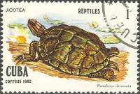 (1982-050) Марка Куба "Кубинский слайдер"    Рептилии III O