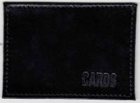 Обложка для проездного, Натуральная блестящая кожа, Черная №2