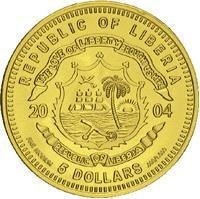 (2004) Монета Либерия 2004 год 5 долларов &quot;Прыжки в длину&quot;  Ниобий (Nb)  UNC