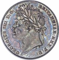 () Монета Великобритания 1824 год 6000  ""   Биметалл (Серебро - Ниобиум)  AU