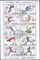 (1991-060) Лист (10 м 5х2) Северная Корея "Летние виды спорта"   Летние ОИ 1992, Барселона III Θ