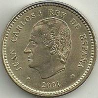 () Монета Испания 2001 год 100  ""   Медно-Алюминиево-Никельный сплав (Cu-Al-Ni)  UNC
