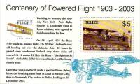 (№2003-101) Блок марок Белиз 2003 год "Дух сидел Луи приземляется в Белизе 30 декабря 1927", Гашеный