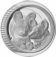 (№2005km323) Монета Южная Африка 2005 год 50 Cents (Две крашенные собаки)