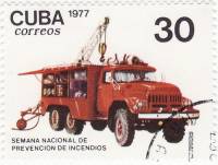 (1977-041) Марка Куба "Спасательная машина"    Неделя противопожарной безопасности III Θ