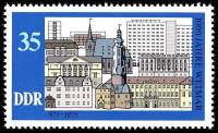 (1975-081) Марка Германия (ГДР) "Новый город"    Веймар 1000 лет III Θ