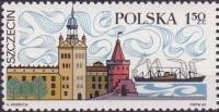 (1969-022) Марка Польша "Замок и гавань в Щецине"   Туризм I Θ