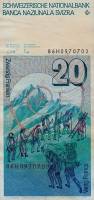 (,) Банкнота Швейцария 1986 год 20 франков "Орас Бенедикт де Соссюр"   UNC