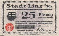 (№1920) Банкнота Германия 1920 год "25 Pfennig"