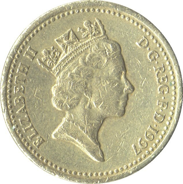 (1997) Монета Великобритания 1997 год 1 фунт &quot;Герб Плантагенетов&quot;  Латунь  UNC