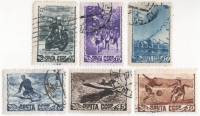 1948-021-22 87-90 Серия Набор марок 6 шт СССР  Советский спорт II Θ