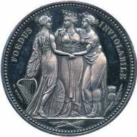 () Монета Англия / Великобритания 1817 год 1  ""   Биметалл (Серебро - Ниобиум)  AU