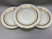 Тарелки суповые ЗИК Конаково золотая кайма, 3 шт, 23 см