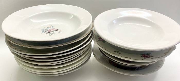 Тарелки суповые 20 шт разные