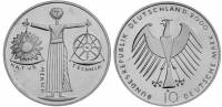 (2000a) Монета Германия (ФРГ) 2000 год 10 марок "ЭКСПО 2000 Ганновер"  Серебро Ag 925  PROOF