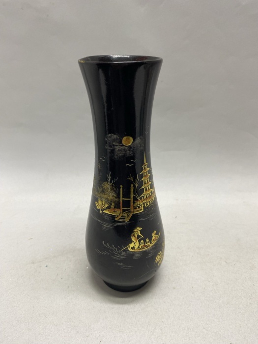 Ваза из дерева лак роспись Вьетнам