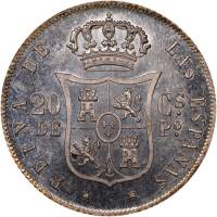 (№1864km146) Монета Филиппины 1864 год 20 Ceacute;ntimos