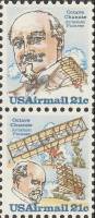 (№1979-1376) Лист марок США 1979 год "Октав Шанют", Гашеный