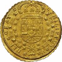 (№1701km260) Монета Испания 1701 год 8 Escudos (Севилья С - М,J,П)