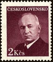 (1948-002) Марка Чехословакия "Э. Бенеш (Красно-фиолетовая)"    Президент Бенеш (Стандартный выпуск)