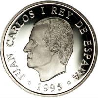 () Монета Испания 1995 год 10000  ""   Биметалл (Серебро - Ниобиум)  UNC
