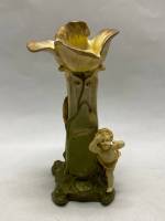 Статуэтка - ваза 19 век. "Путти - ангел без крыльев" 22 см, бисквит (фарфор) Германия