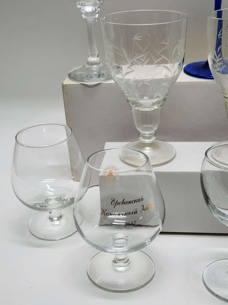 Бокалы 10 штук разные стекло