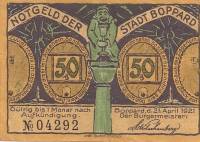(№1921) Банкнота Германия 1921 год "50 Pfennig"