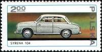 (1976-049) Марка Польша "Сирена 104"    25 лет автомобильному заводу FSO в Варшаве III Θ
