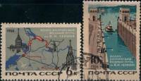 1966-082-83  Серия Набор марок (2 шт) СССР  Волго-Балтийский канал имени В.И.Ленина II Θ