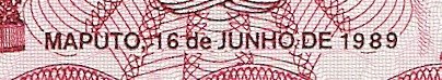 (,) Банкнота Мозамбик 1989 год 1 000 метикалов &quot;Самора Машел&quot;   UNC