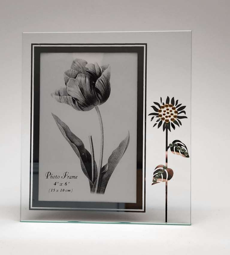 Фоторамка настольная стекло стразы 19х17 см для фото 10 х 15 см новая