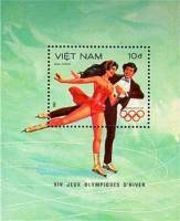 (1984-012) Блок марок  Вьетнам "Фигурное катание"    Зимние ОИ 1984, Сараево I Θ
