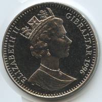 () Монета Гибралтар 1996 год 2,8 экю ""   AU